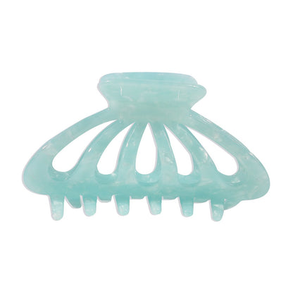 F436 Summer Colorful Net Red Simple Shark Clip Acrylic Plate Hollow Clip Clip Elegant Atmosphere Hairstyle