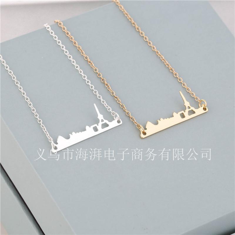 Accessories Paris City Necklace New York Pendant Eiffel Tower Clavicle Chain