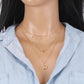 Ins hip-hop retro peach heart necklace women's multi-layer mix and match moon pendant sweater chain