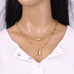 Jewelry creative pop all-match punk metal prickly padlock necklace collarbone chain
