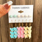 Ins color butterfly heart earring set fashion pearl flower mushroom earring six-piece set trendy
