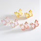 Earrings Summer Super Fairy Transparent Butterfly Earrings Temperament Simple Crystal Earrings