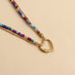Jewelry colored rice beads metal love pendant mask chain glasses chain necklace around the neck integrated design