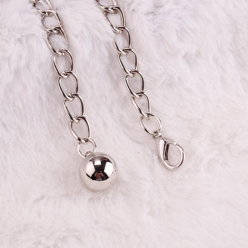 Versatile metal fashion waist chain popular ball pendant belt youth student belt dress girdle