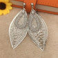 Hollow-out leaf earrings Imitation zircon water drop earrings women's earrings earrings popular accessories