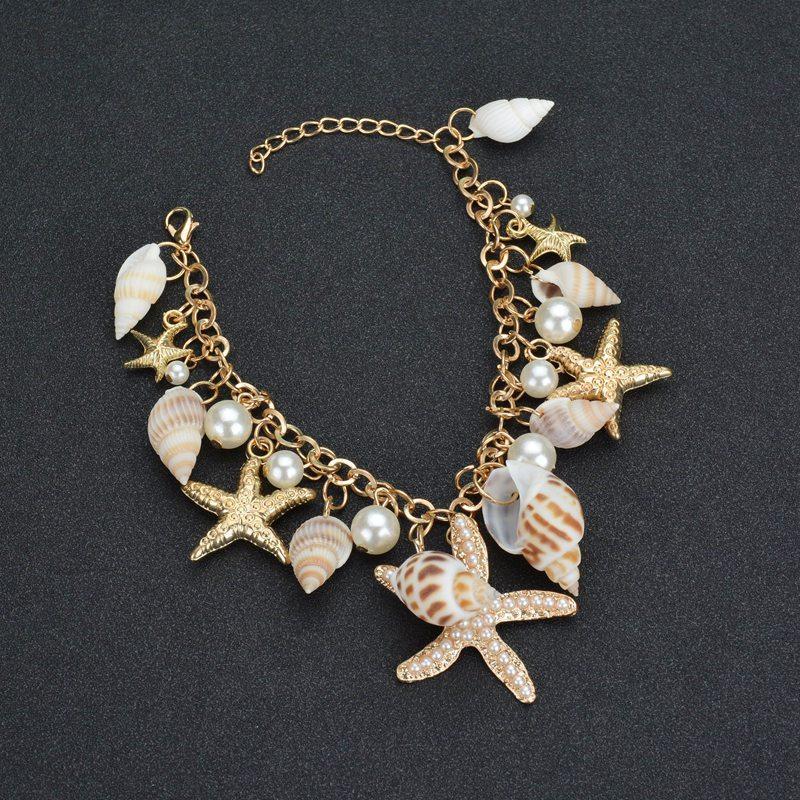 Trendy Trendy Tidal Ocean Boho Bracelet Starfish Shell Bracelet