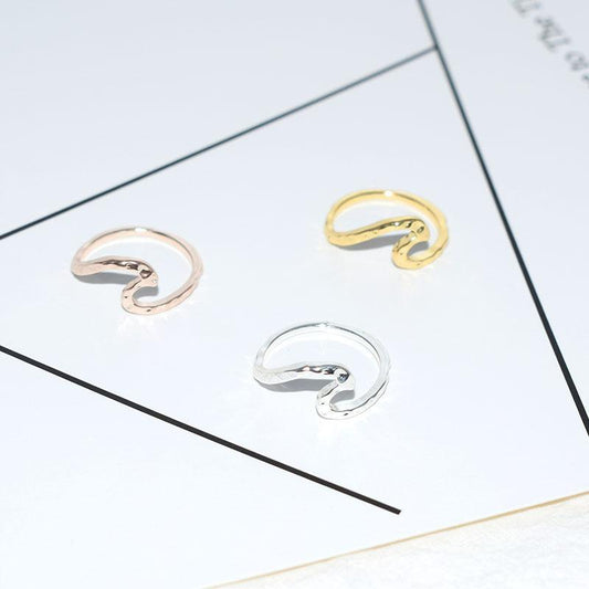 Explosive wavy ring Simple alloy silver-plated gold-plated exquisite jewelry