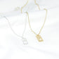 Jewelry Hollow Heart Shaped Geometric Cuboid Necklace Female Pendant Necklace Clavicle Chain