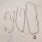 Necklace Retro Temperament Portrait Round Card Necklace Female Simple Peach Heart Metal Chain Three Layers Necklace