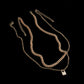 Necklace female clavicle chain niche trendy ins simple cold hip-hop padlock double-layer set chain bouncy di net red accessories