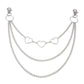 Jewelry Punk Metal Chain Geometric Pants Chain Fashionable Versatile Peach Heart Waist Chain for Men and Women