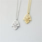 Hollow palm slap pendant necklace alloy plating jewelry