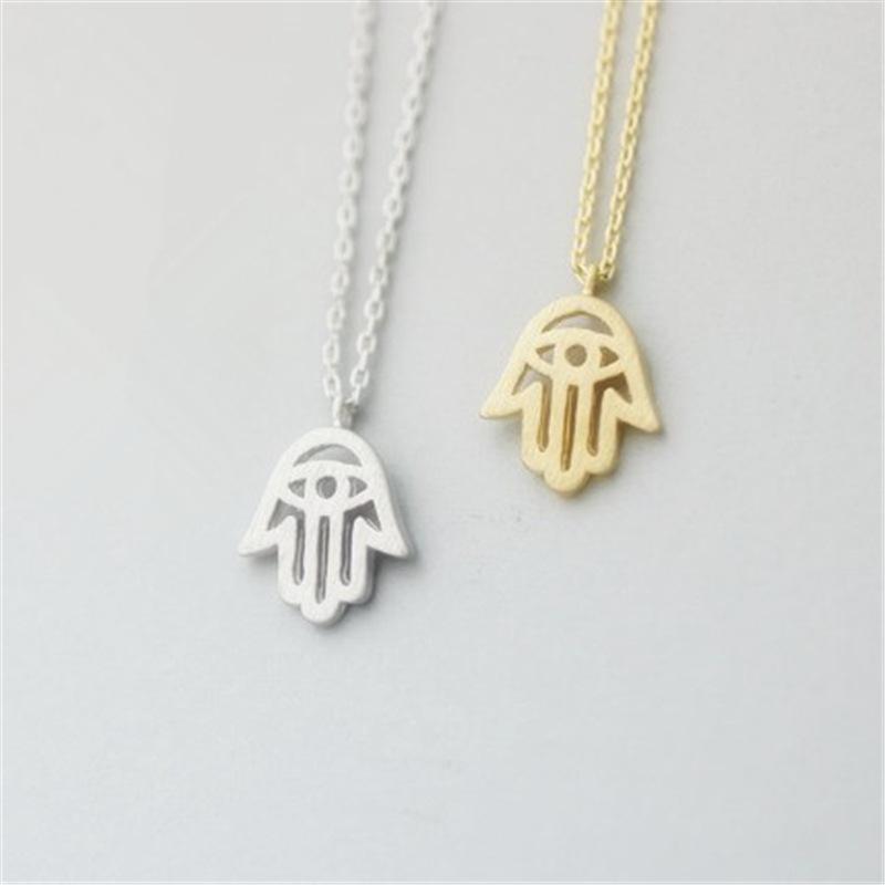 Hollow palm slap pendant necklace alloy plating jewelry