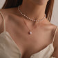 Jewelry Fashion Overlock Pearl Pendant Multilayer Necklace Femininity Popular Personality Necklace