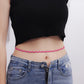 Jewelry hand-woven color rope adjustable waist chain female accessories waistchain red rope waist chain