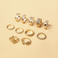 Jewelry multi-element geometric mix-and-match ring jewelry simple fun snake-shaped suit ring female