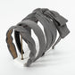 F4712 Jewelry Simple Gray Geometric Cross Bow Headband Retro Wide Brimmed Headband Women