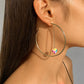 E115 Simple geometric earrings colorful love creative chain C-shaped earrings retro niche earrings women