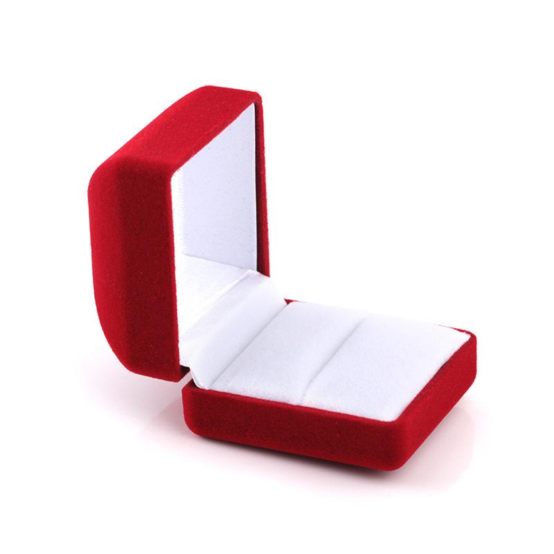Exquisite velvet gift box jewelry box necklace box square jewelry box earring ring box