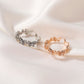 Full diamond opening butterfly ring ins cold simple zircon adjustable ring female