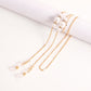 Mask hanging chain glasses chain imitation pearl mask chain color zircon metal glasses chain