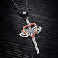 Explosive Jewelry Cross Pendant Necklace Female Heart Shape 8 Religious Belief Clavicle Chain Jewelry