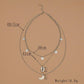 Fashion Vintage Shell Moon Pendant Necklace Round Iron Plate Clavicle Chain Necklace Jewelry