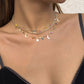 Jewelry Sweet Color Love Star Moon Pendant Necklace Simple Diamond Handmade Chain Necklace