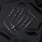 Piercing Ear Needles Temperament Inlaid Zircon Earrings Star Letters Surrounding Auricle Style Slash Earrings