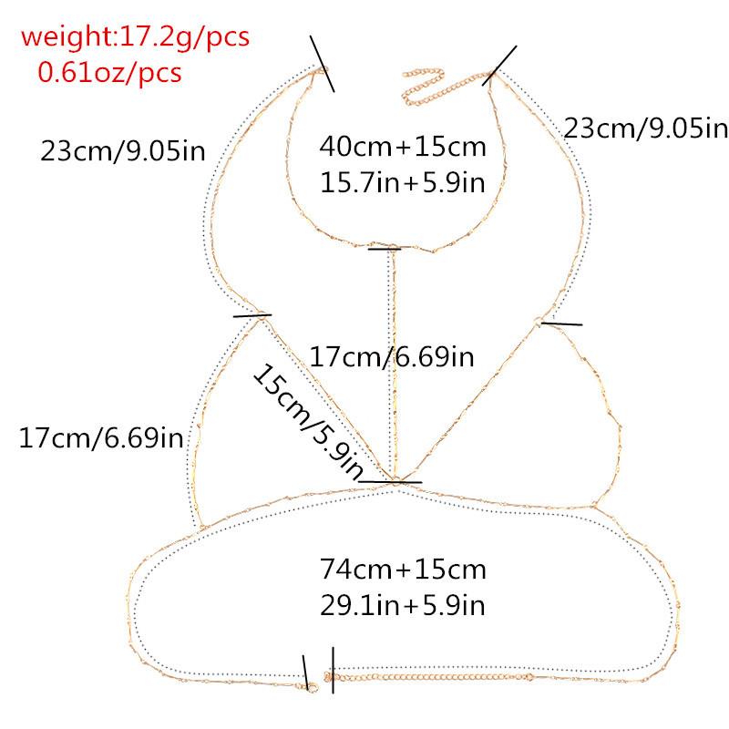Jewelry Sexy Women's Night Body Clothes Chain Handmade Chest Chain Necklace