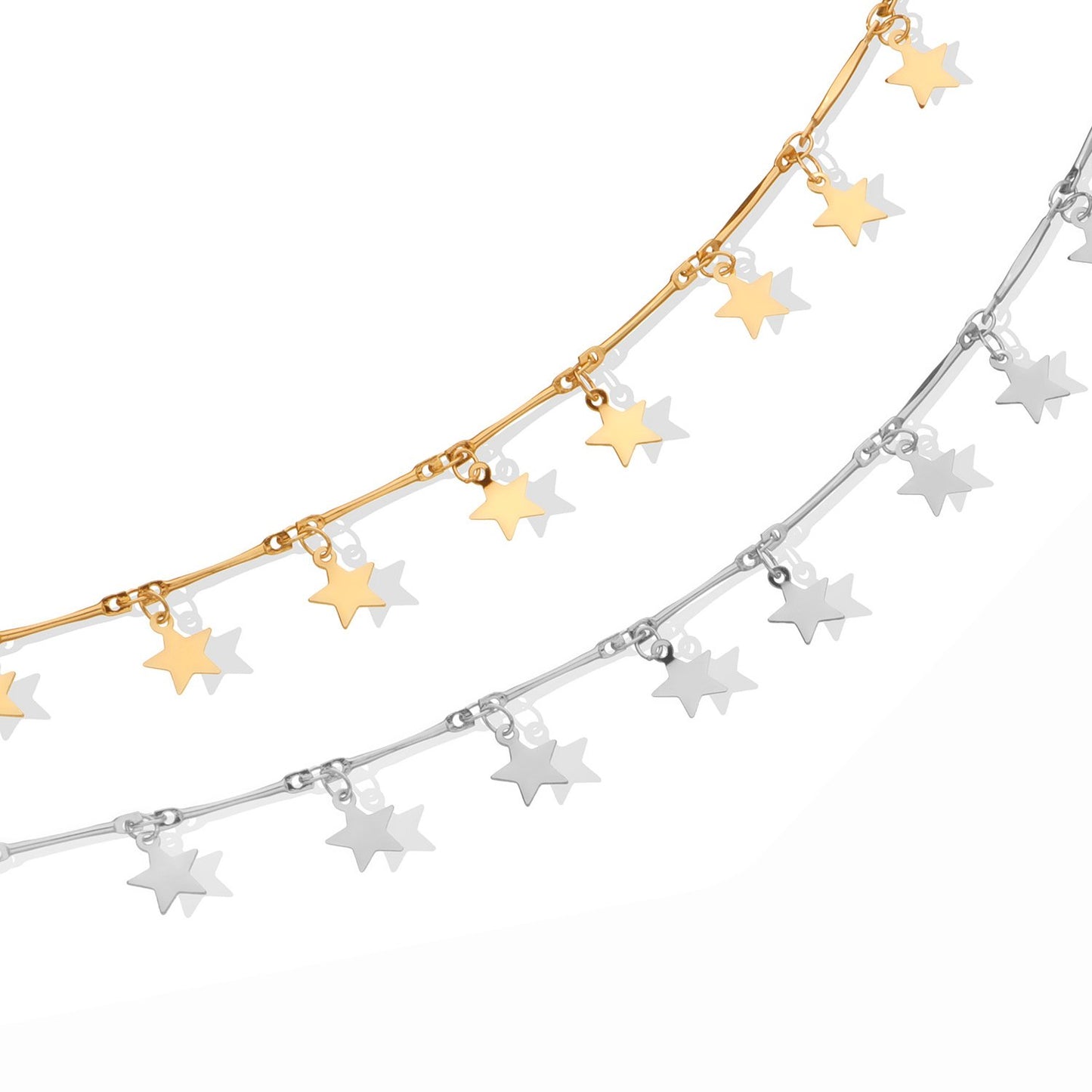 Jewelry Fashion Fashion High Gloss Pentagram Sequin Ladies Necklace