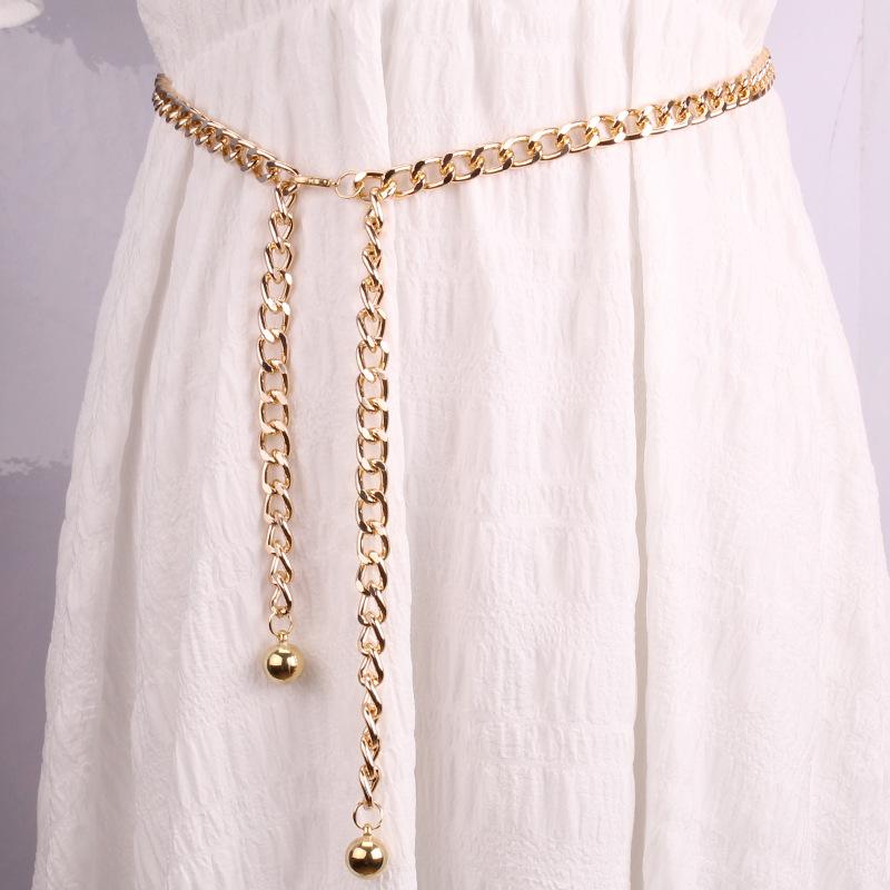 Ball Pendant Decorative Chain Jewelry Versatile Corset Metal Waist Chain Sexy Body Chain Accessories