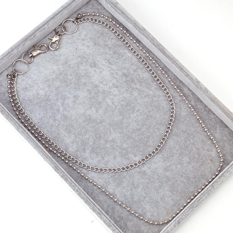 Punk retro men's jeans plus trousers chain domineering exaggerated night trend waist chain with chain accessories