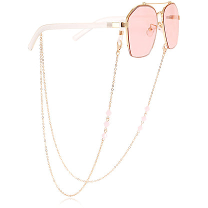 Glasses chain mask hanging chain simple crystal glasses hanging chain fashionable sunglasses hanging chain