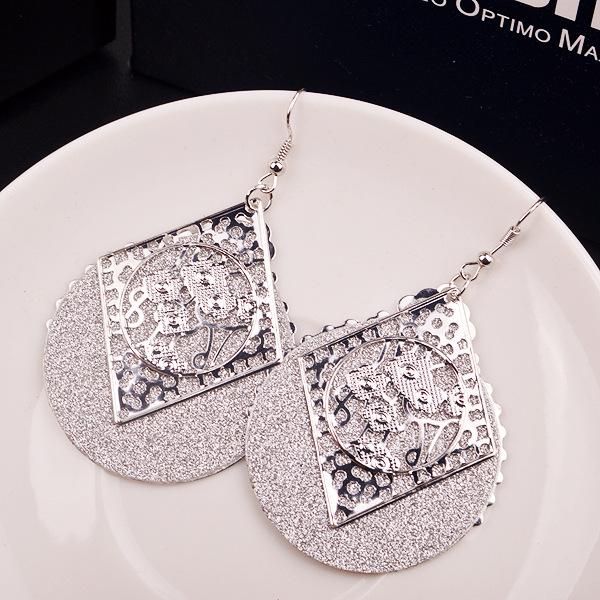 Retro Baroque Hollow Actress Frosted Earrings Accessories Direct Supply
