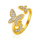 Beautiful Butterfly Ring Sweet Micro-inlaid Zircon Open Ring Exquisite Ladies Hand Jewelry Index Finger Ring