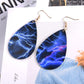 Jewelry Faux PU Leather Drop Shaped Earrings Ladies Exaggerated Lightning Pattern Stud Earrings