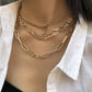 Jewelry hip-hop punk trend cross chain necklace simple multi-layer chain combination necklace female
