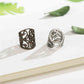 Ethnic wide version retro ear clip simple hollow palace earrings without ear piercing female ancient bronze ear bone clip