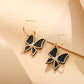Elegant and creative golden geometric butterfly fashion plate earrings trend character hollow ear jewelry female