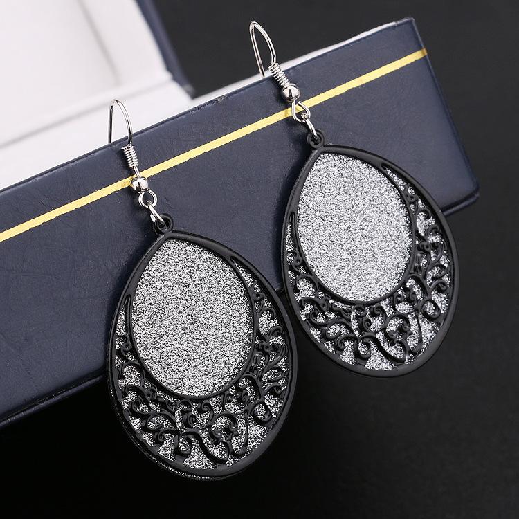 Exaggerated Swing Earrings Palace Vintage Frosted Earrings