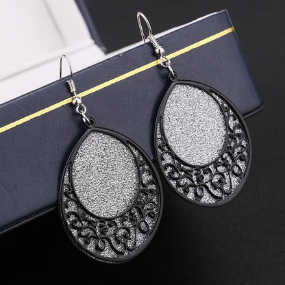 Exaggerated Swing Earrings Palace Vintage Frosted Earrings