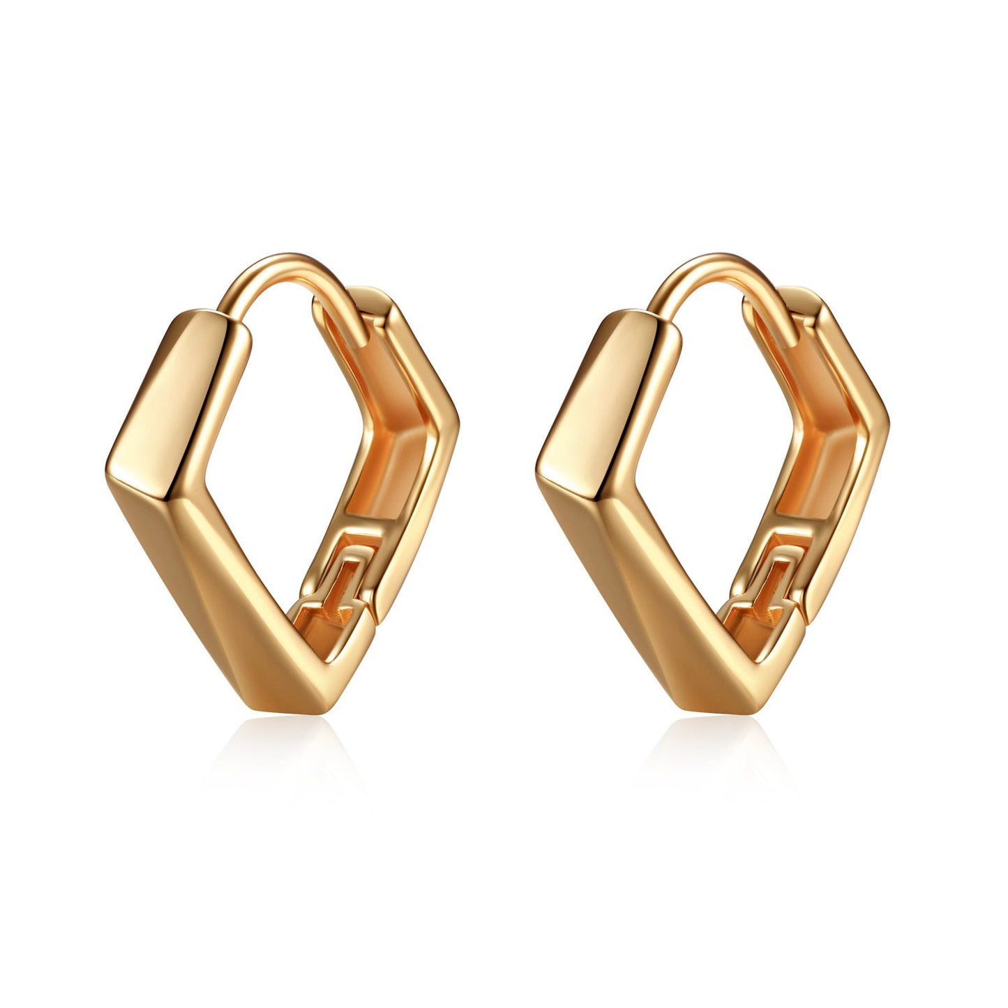 Retro Simple Geometric Earrings Metal Copper Heart Hollow Earrings Fashion Personality Trendy Earrings Earrings Women