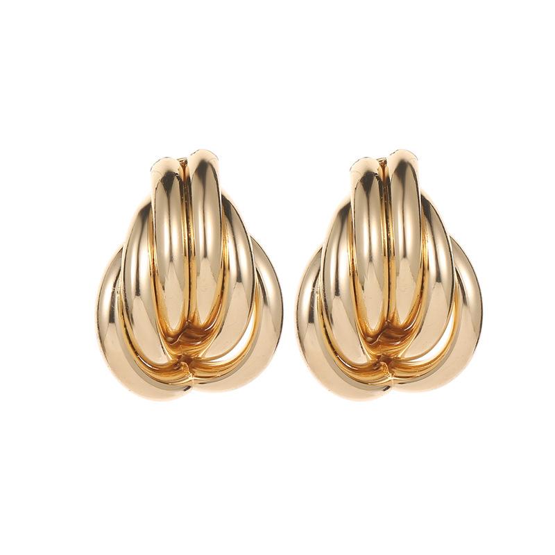 Exaggerated metal winding earrings punk street style earrings sub-personal earrings