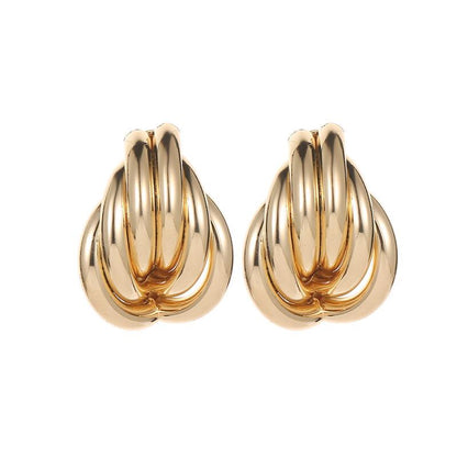 Exaggerated metal winding earrings punk street style earrings sub-personal earrings