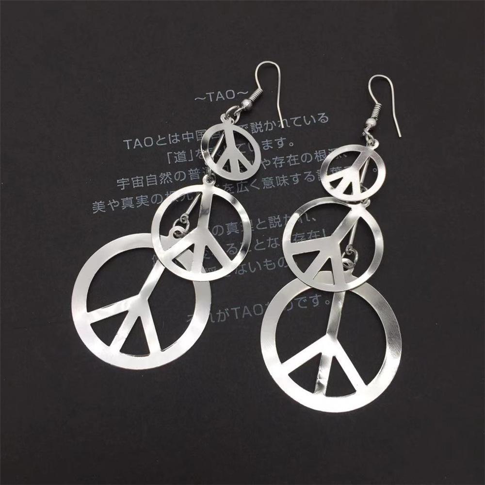 Peace Sign Size String Fashion Ladies Earrings Vintage Earrings