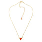 American designer JellyGirl girl heart red drip oil simple double love clavicle chain necklace