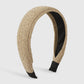 F4755 Bohemian raffia woven headband wide-brimmed retro handmade fashion personalized flat headband female