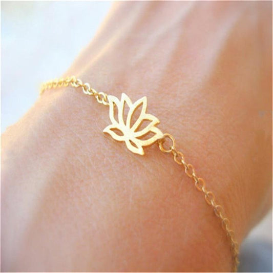 Lotus Flower Women Bracelet Small Fresh Lotus Bracelet