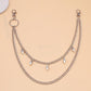 Simple fashion grid waist chain pants chain versatile double-layer chain bullet pendant decorations